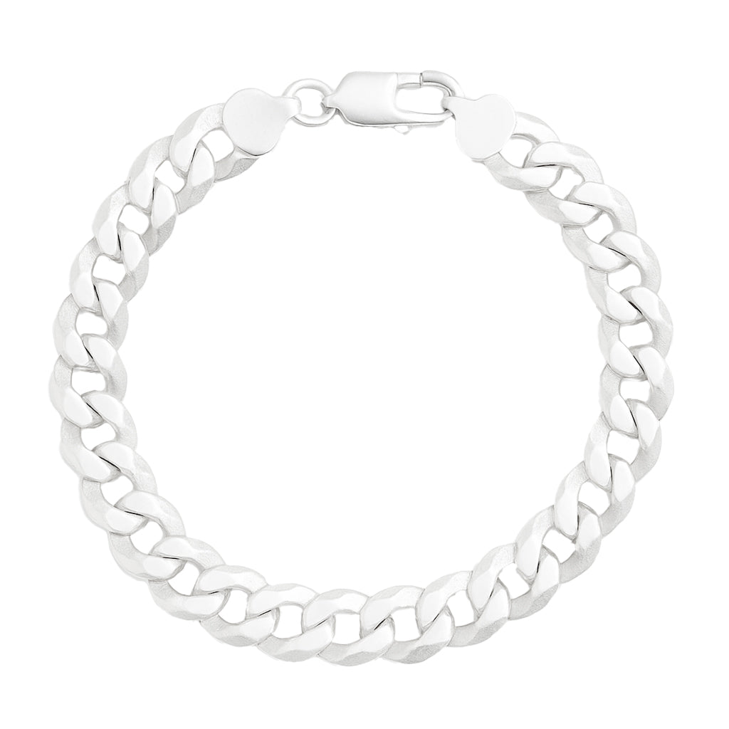 Solid Silver Curb Chain Bracelet