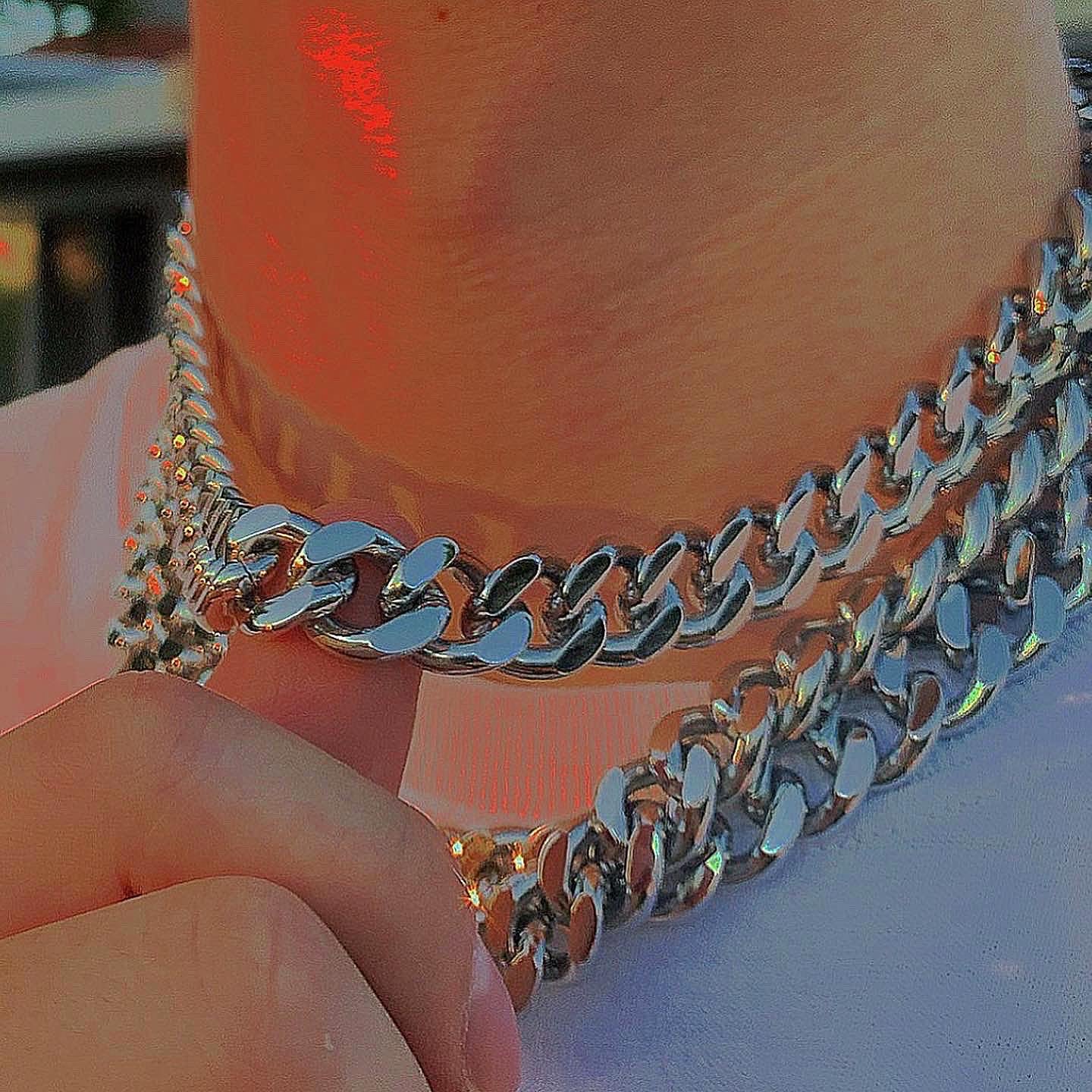 HEAVY SOLID STEEL 12MM CUBAN CHAIN