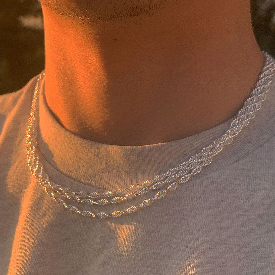 Silver Twisted Rope Chain