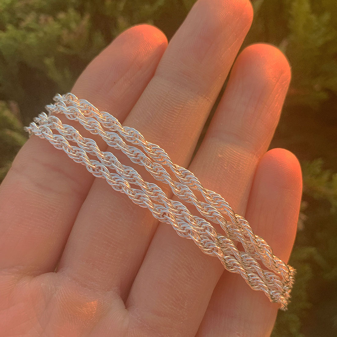 Silver Twisted Rope Chain