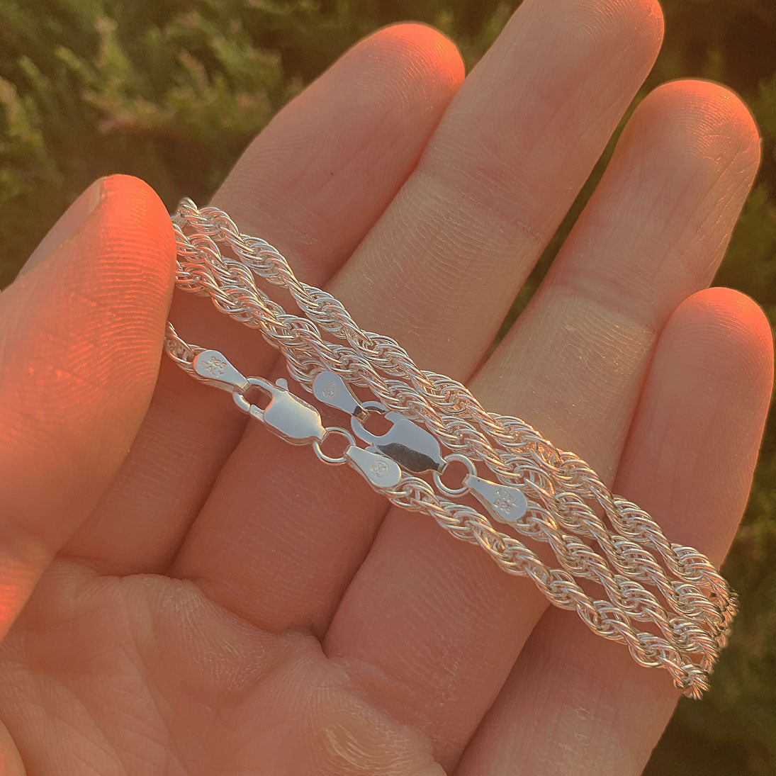 Silver Twisted Rope Chain