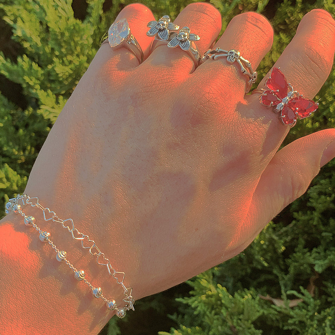 Silver Infinity Heart Bracelet