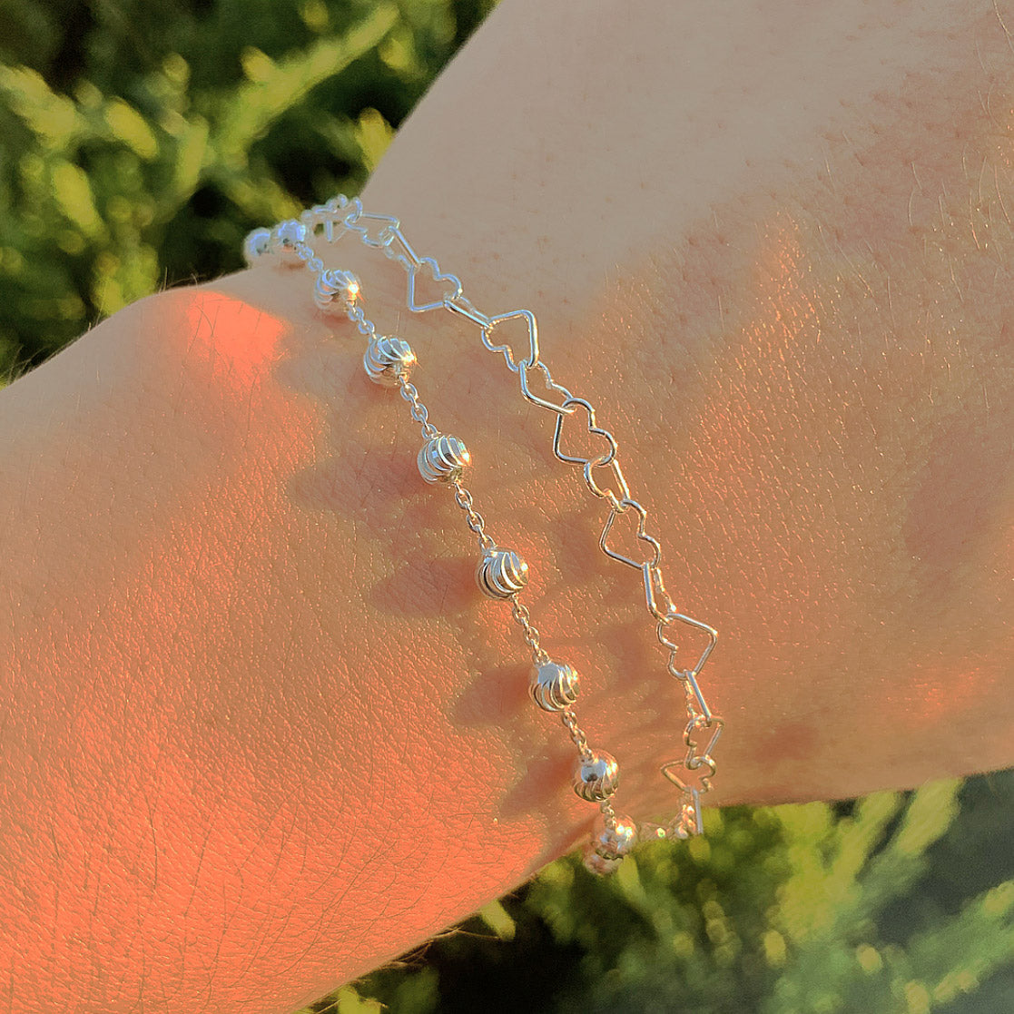 Silver Infinity Heart Bracelet