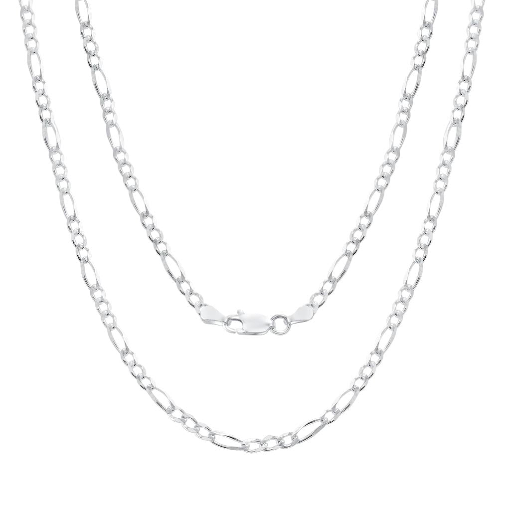 SOLID SILVER FIGARO LINK CHAIN