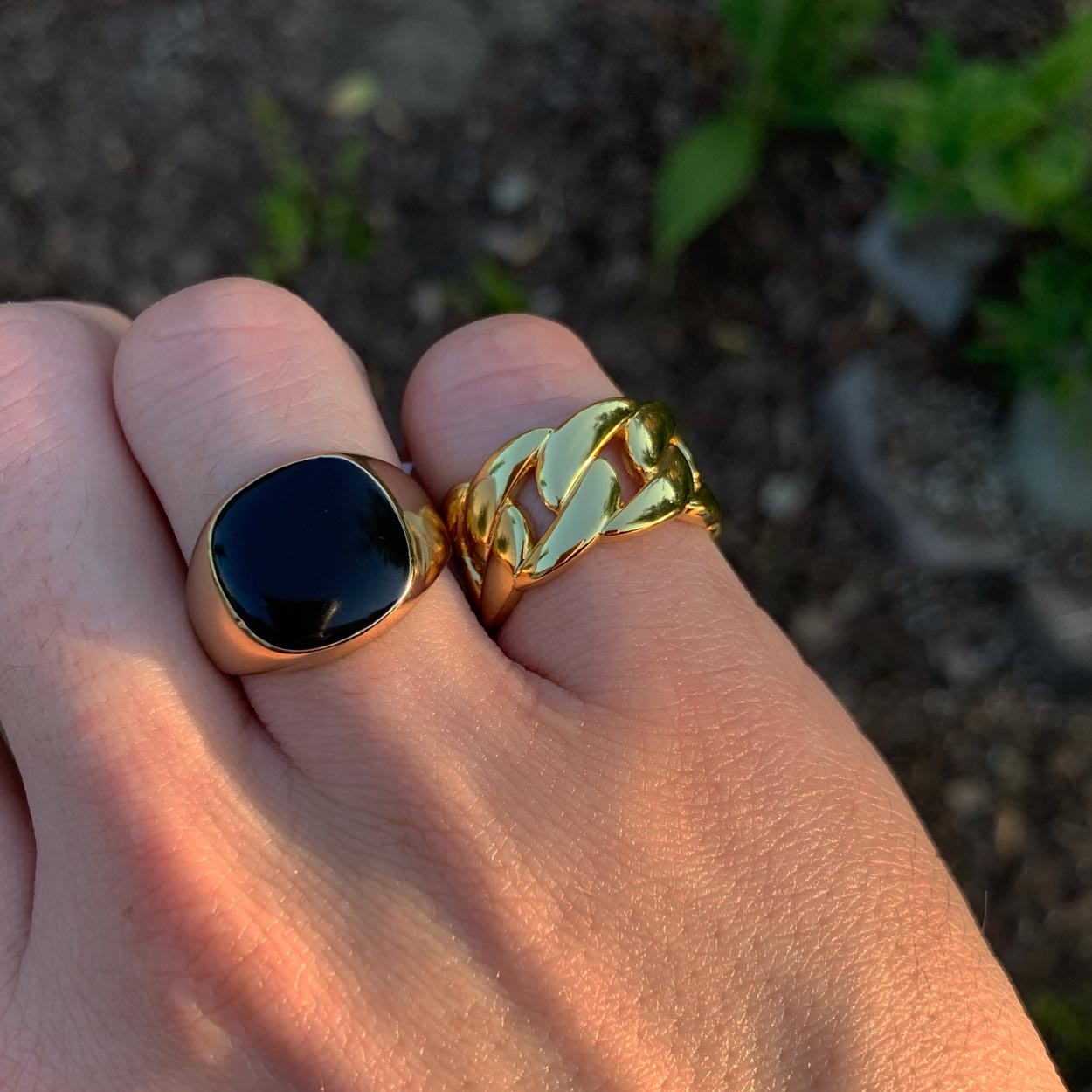 14K Gold Dipped Cuban Link Ring