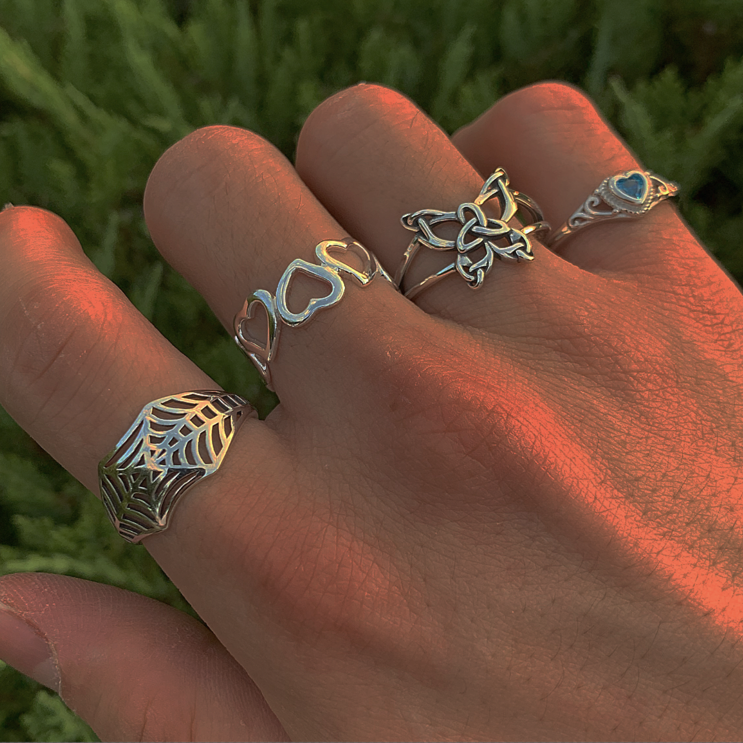 Silver Twisted Butterfly Signet
