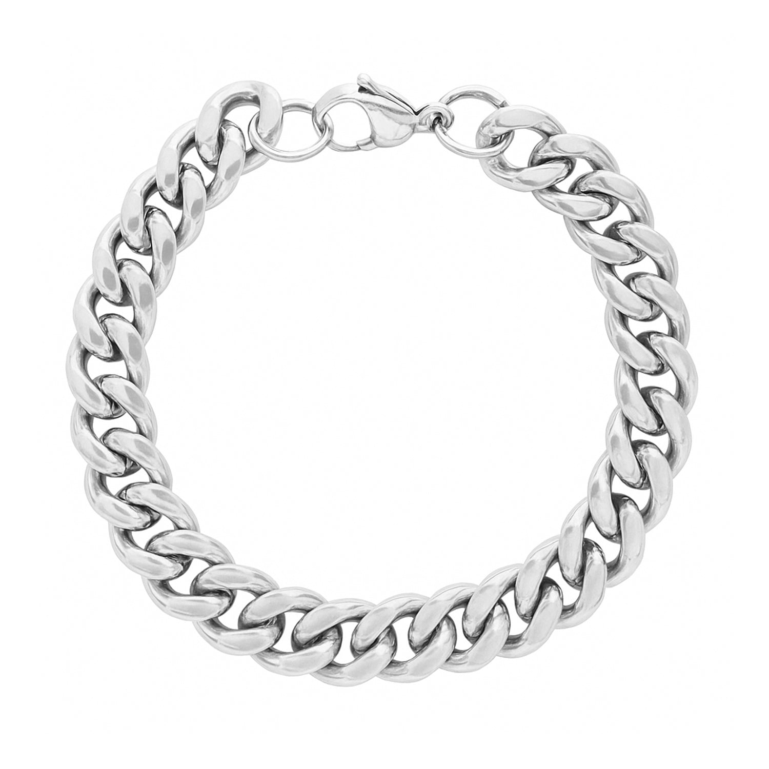 SOLID STEEL 9MM CUBAN BRACELET
