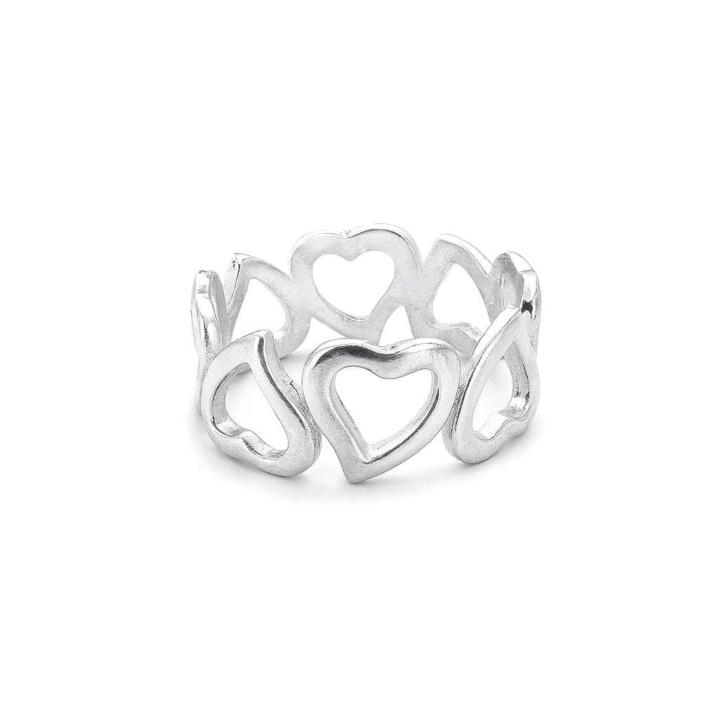 Silver Eternal Heart Band