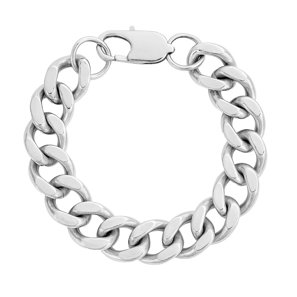 Solid Steel Cuban 12mm Bracelet