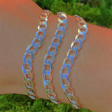Solid Silver Curb Chain Bracelet