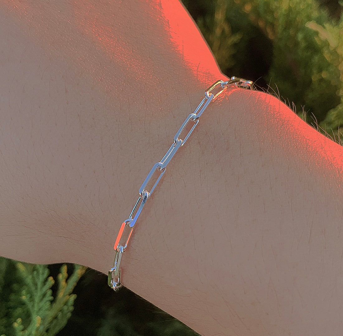 Silver Rolo Link Bracelet