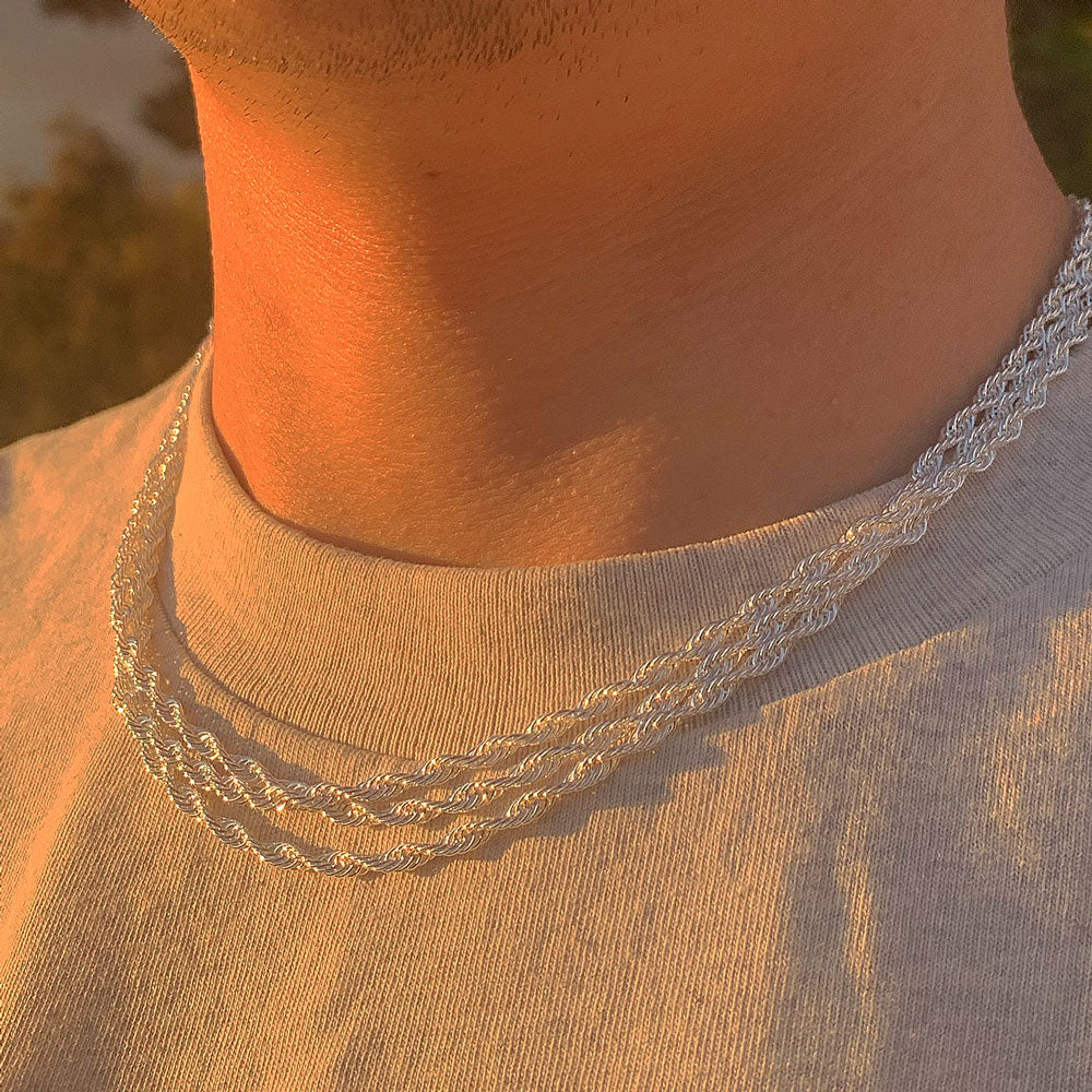 Silver Twisted Rope Chain