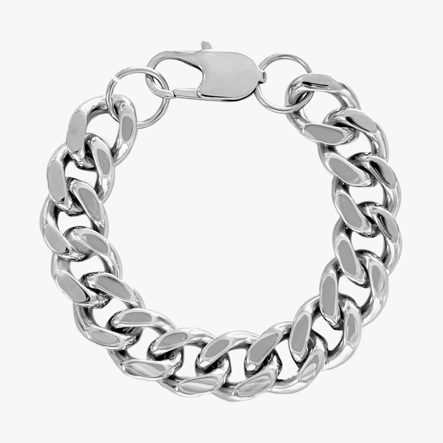 Solid Steel Cuban 12mm Bracelet