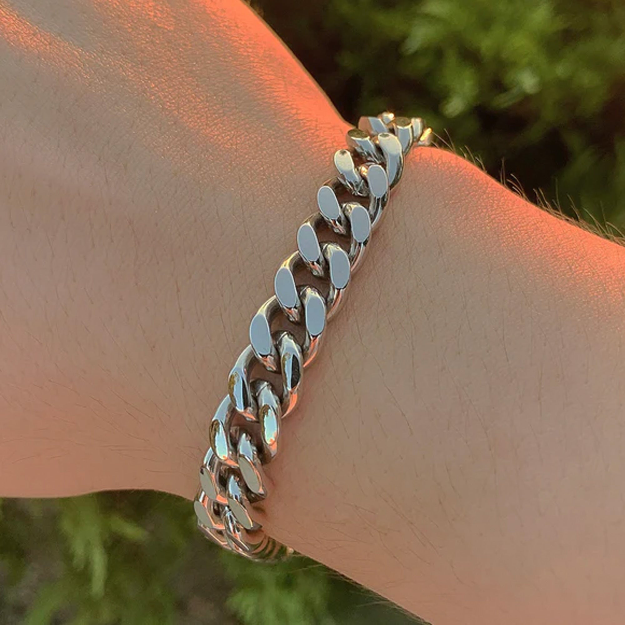 SOLID STEEL 9MM CUBAN BRACELET