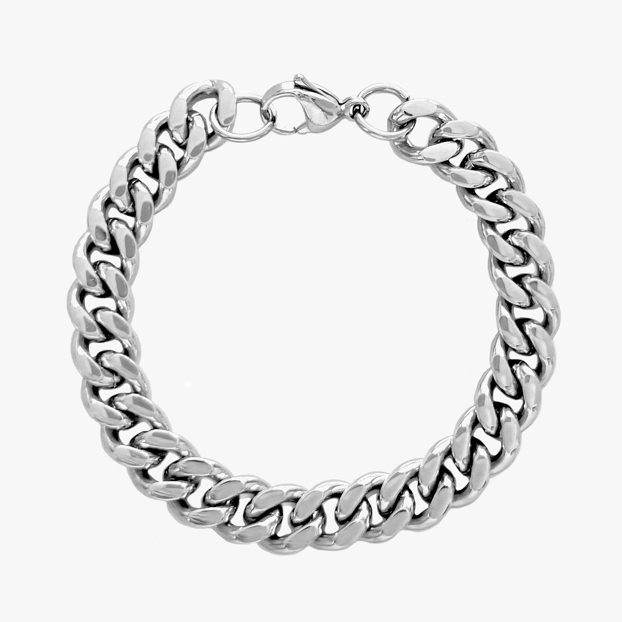 SOLID STEEL 9MM CUBAN BRACELET