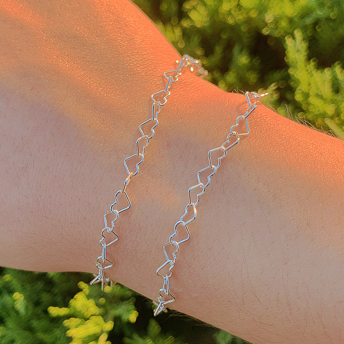 Silver Infinity Heart Bracelet