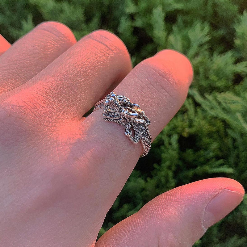 Celestial Ouroboros Snake Ring – Super Silver