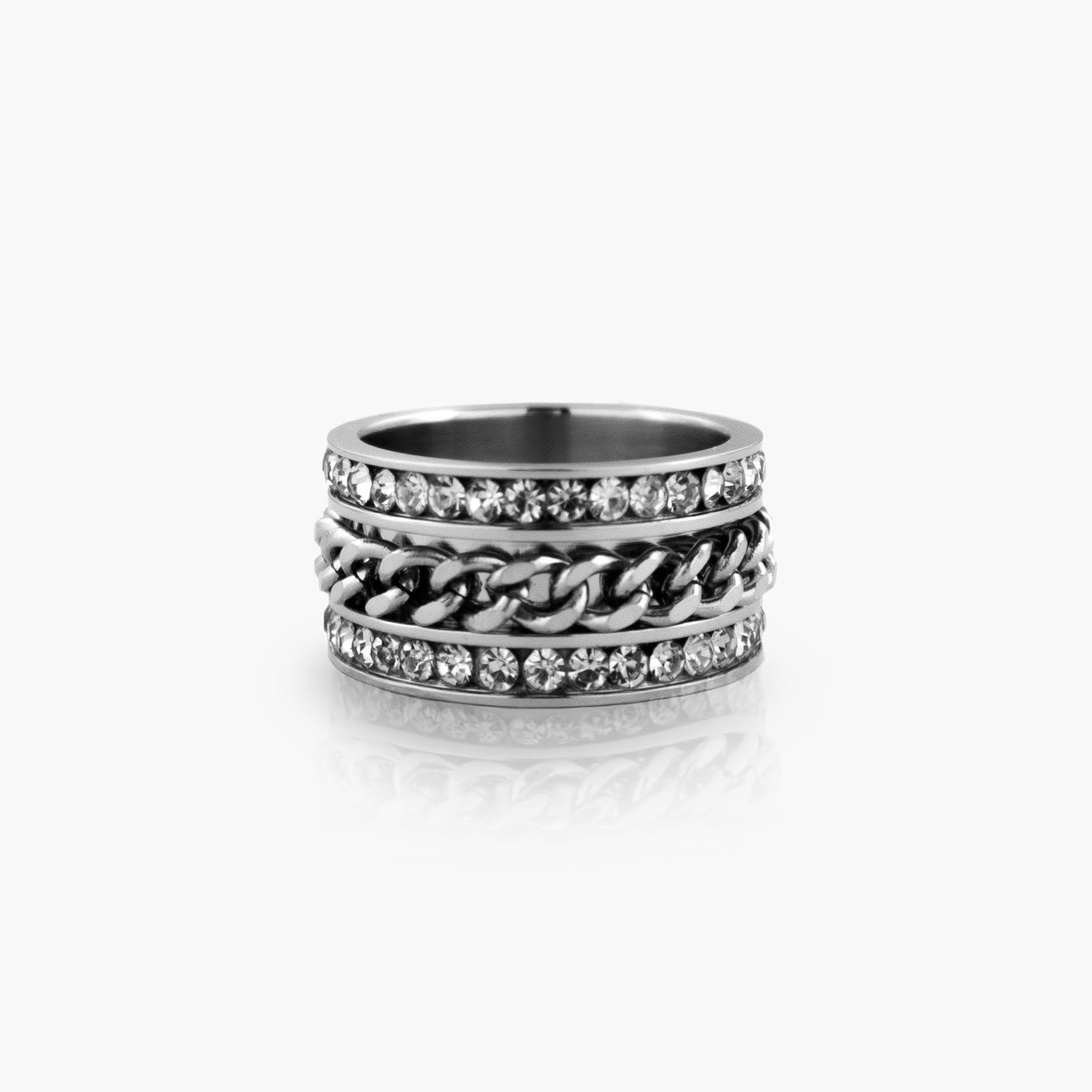 Eternity Steel Spinner Ring