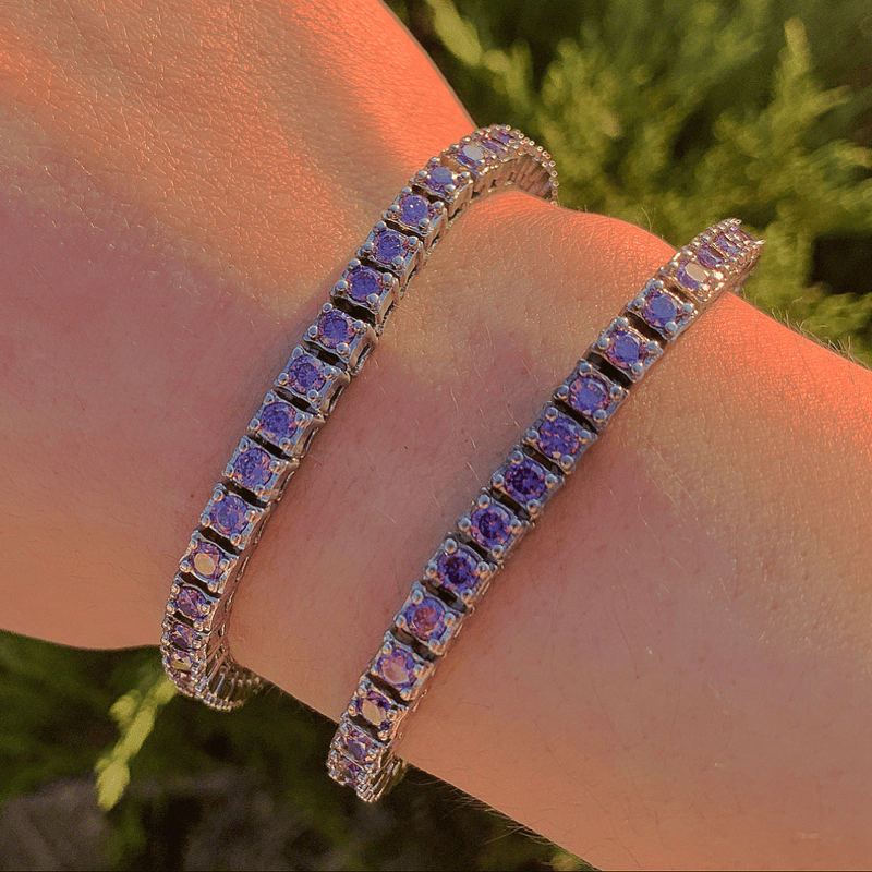 Infinity Purple Tennis Chain Bracelet