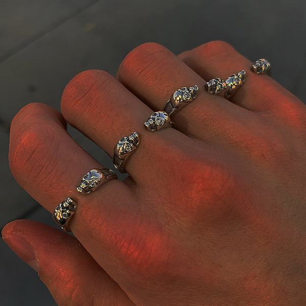Silver Double Date Ring