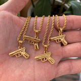 14K Gold Dipped Glock Pendant