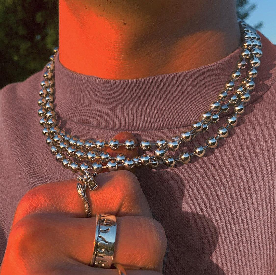 Steel 18" Ball Link Chain