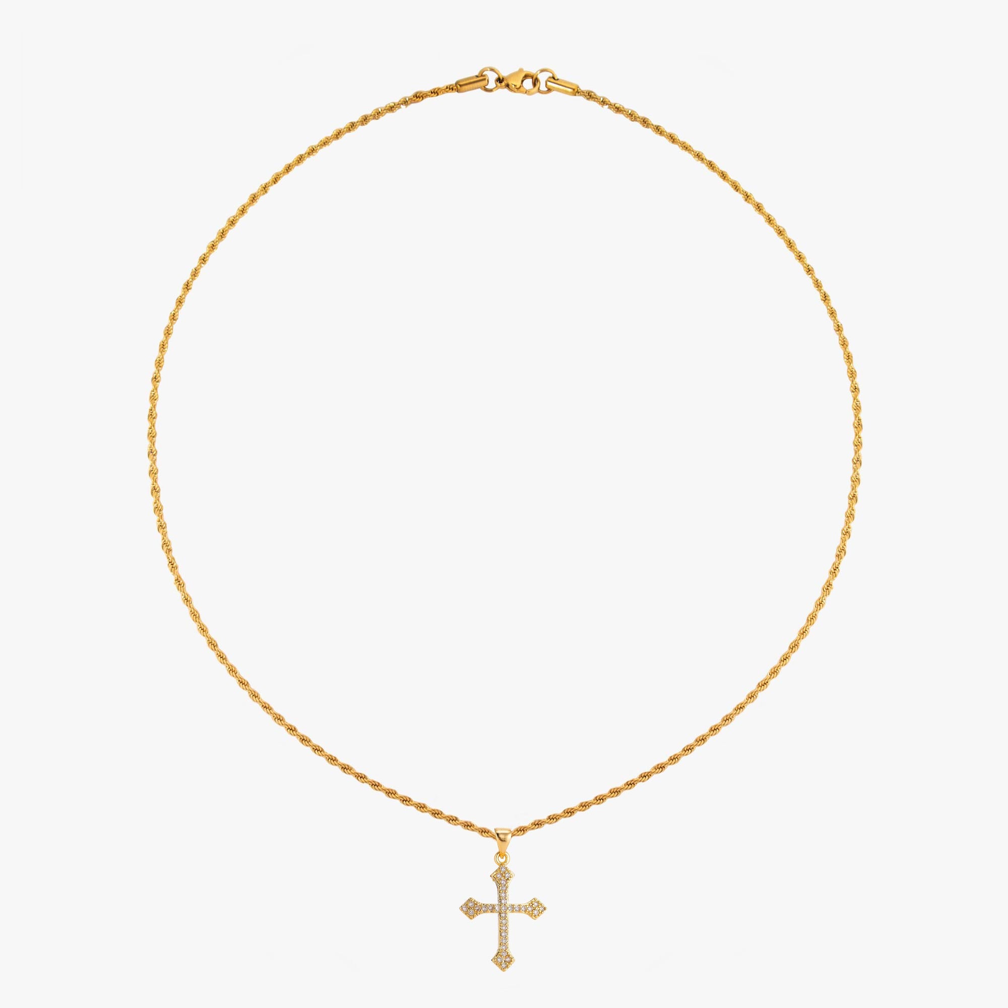 14k Gold Dipped Cross Pendant