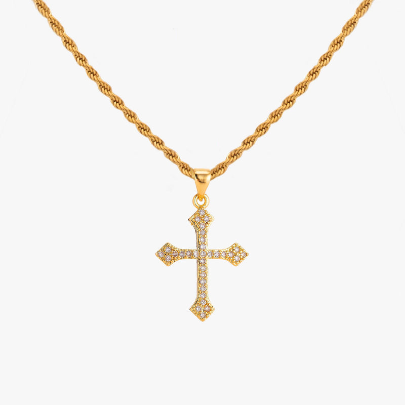 14k Gold Dipped Cross Pendant