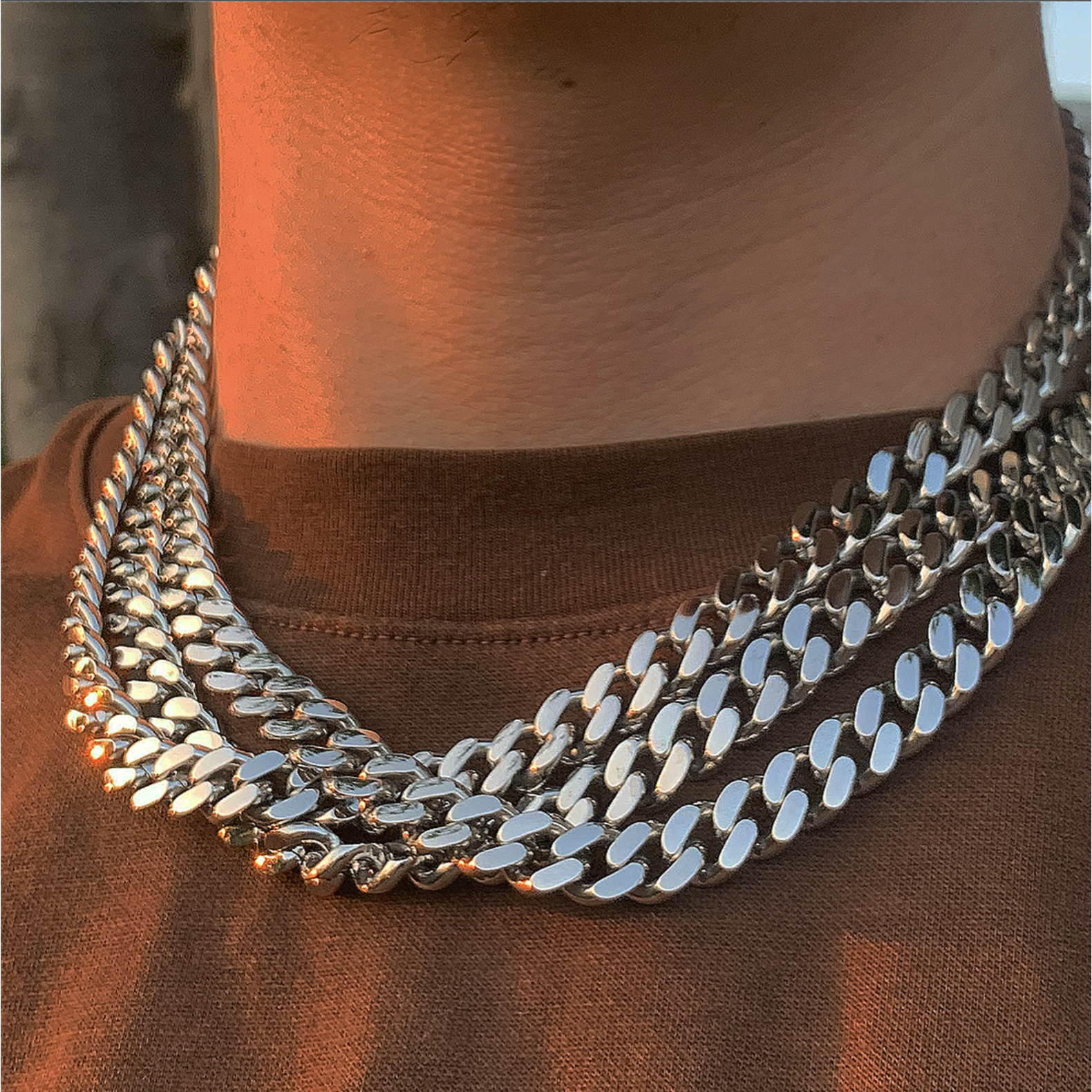 SOLID STEEL CUBAN CHAIN