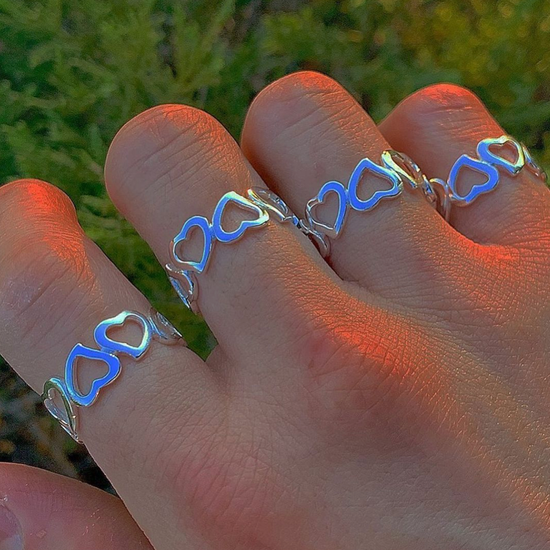 Silver Infinity Heart Band
