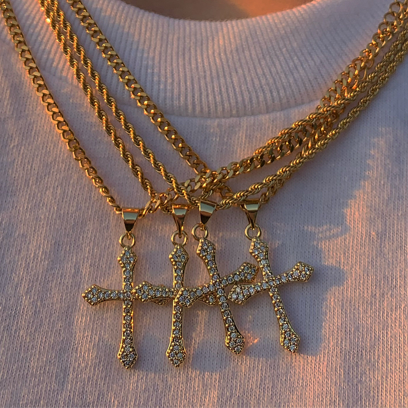 14k Gold Dipped Cross Pendant