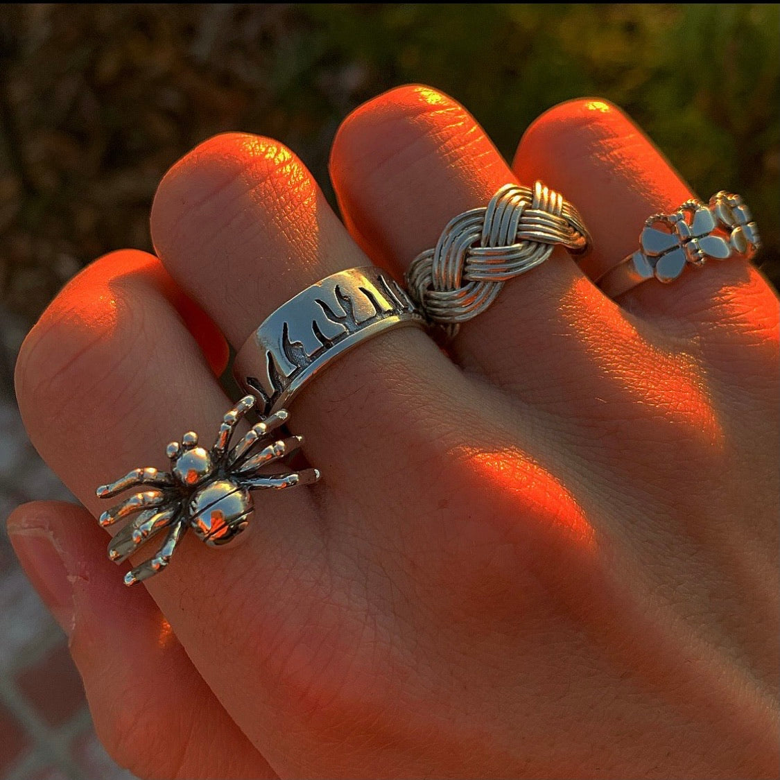 Silver Spider Ring